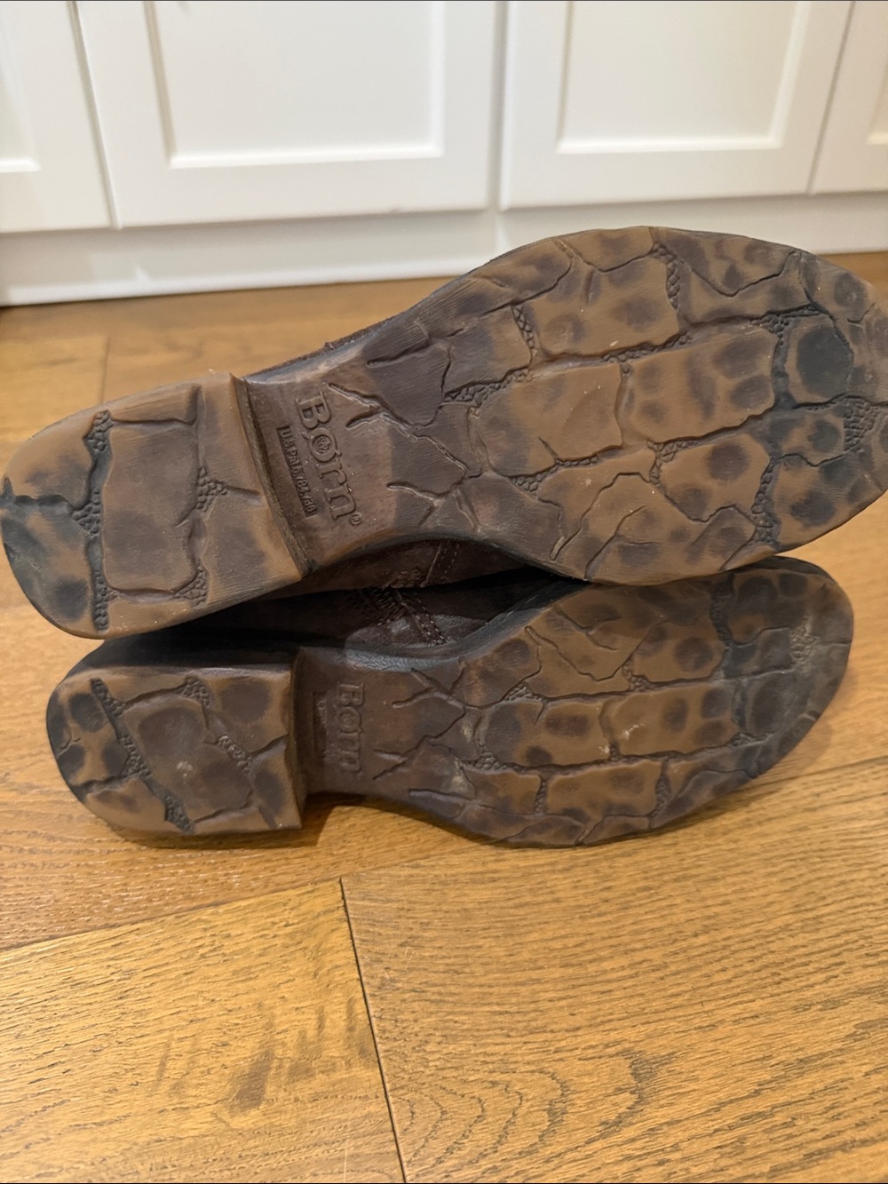 Born Kids Dark Brown Suede Braided Ankle Boots - Picture 8 of 9